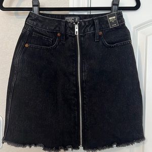 Abercrombie & Fitch Mini Black Denim Skirt